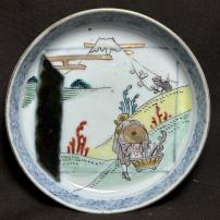 富士山図染付小皿　/1935