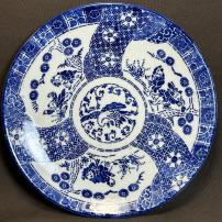 松に唐子図印判大皿　/438