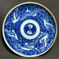 鶴亀図印判小皿　/1868