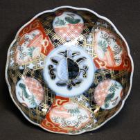 松梅図赤絵染付小皿　/2141