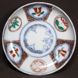 松竹梅図染付印判小皿　/2147