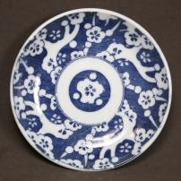 梅図印判小皿　/2151