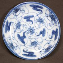 霊芝紋染付小皿　/2152