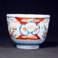 菖蒲図染付小向付　/315