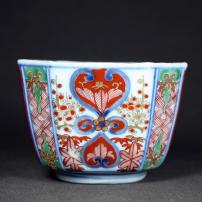 松竹梅図大聖寺伊万里染付向付　/319