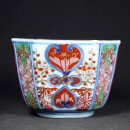 松竹梅図大聖寺伊万里染付向付　/319