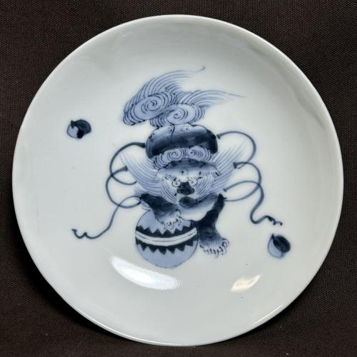 獅子図印判染付小皿 /1882 │埼玉県熊谷市のの骨董品専門店「雑貨と 獅子図印判染付小皿 /1882 │埼玉県熊谷市のの骨董品専門店「雑貨と