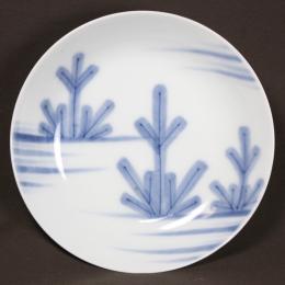 松図染付中皿　/642