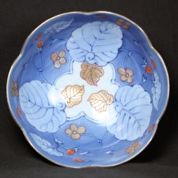 葉図染付小鉢　/345