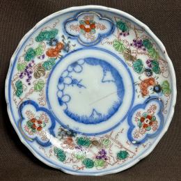 葡萄図印判小皿　/2062