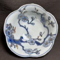 梅図金彩染付小鉢　/307
