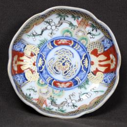 赤絵染付豆皿　/477