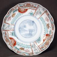 竹に千鳥図染付なます皿　/761