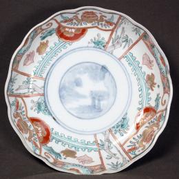 竹に千鳥図染付なます皿　/761