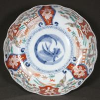 鳥に松竹梅図染付大なます皿　/762