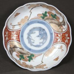 松に龍図染付なます皿　/763