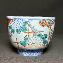 紫陽花図赤絵染付向付　/285