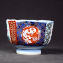 龍図赤絵染付小向付　/324