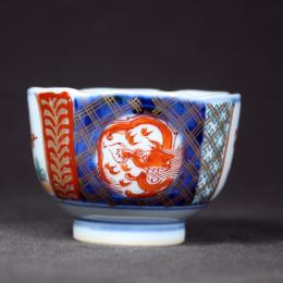 龍図赤絵染付小向付　/324