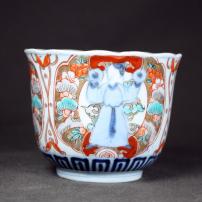 松竹図赤絵染付向付　/329