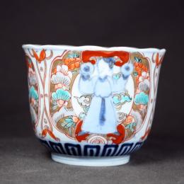 松竹図赤絵染付向付　/329