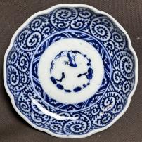 蛸唐草図染付小皿　/2075