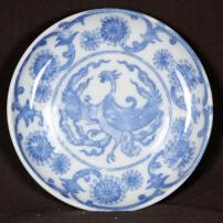 鳳凰図印判小皿　/2158