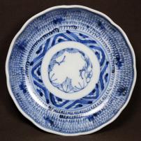 微塵唐草染付なます皿　/771