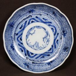 微塵唐草染付なます皿　/771