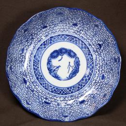 微塵唐草図印判なます皿　/774