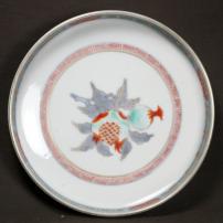 ザクロ図染付中皿　/650