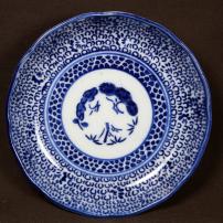 微塵唐草図印判小皿　/2163