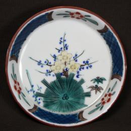 松竹図染付小皿　/2167