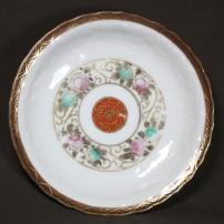 薔薇図染付印判小皿　/2174