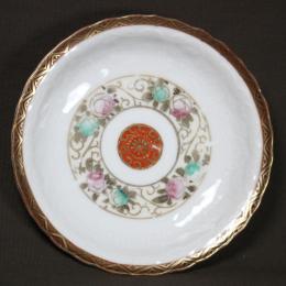 薔薇図染付印判小皿　/2174