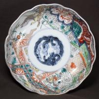 龍に鳥図染付なます皿　/776