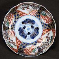 松竹図赤絵染付なます皿　/778