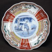 筍掘り図染付なます皿　/779