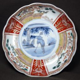 筍掘り図染付なます皿　/779