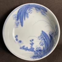 草花図染付小皿　/1354