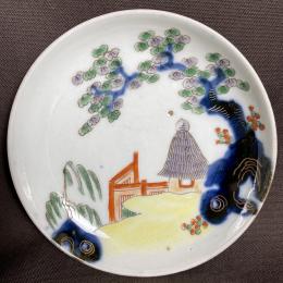 古伊万里色絵染付小皿　/1369