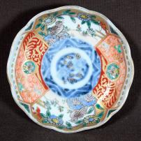 花鳥図染付豆皿　/487