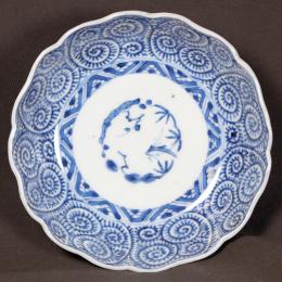 蛸唐草図染付なます皿　/740