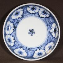 古伊万里撫子図染付小皿　/2232