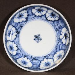 古伊万里撫子図染付小皿　/2232