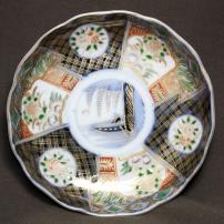 菊にザクロ図染付小皿　/2139